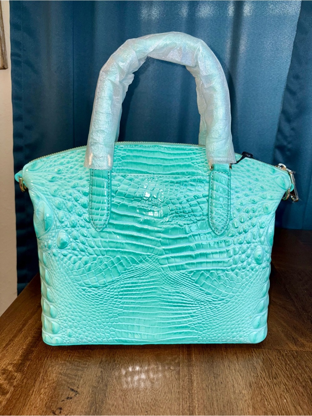 Brahmin NWT Duxbury - Jadeite - *Exclusive Design* - FRONT EYE - Cool Mint - Picture 3 of 16